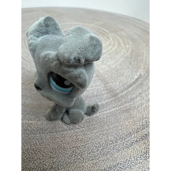 Littlest Pet Shop Special Edition #1006 Fuzzy Grey Schnauzer Dog Blue Eyes - Picture 2 of 6